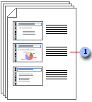 Раздаточные материалы с тремя слайдами на странице и областью для записи примечаний