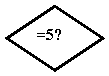 Блок-схема: решение: =5?