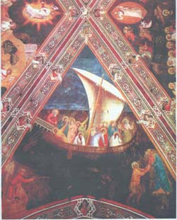 Андреа да Фиренце. Маловерие Петра. 1365-1368. Церковь Санта Мария Новелла