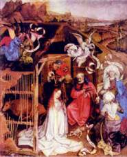 1. Робер Кампен. Рождение Христа. 1425.  Дижон. Городской музей
