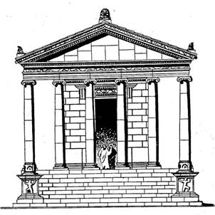 Храм в Гарни. Реконструкция
