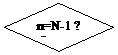 Блок-схема: решение: n=N-1 ? ,?

