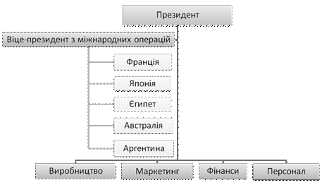Організаційна структура на ранніх стадіях інтернаціоналізації